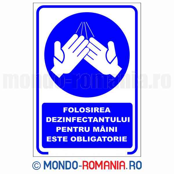 FOLOSIREA DEZINFECTANTULUI PENTRU MAINI ESTE OBLIGATORIE - indicator de securitate de obligativitate pentru protectia muncii